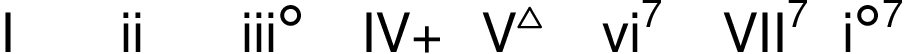 % https://lists.gnu.org/archive/html/lilypond-user/2023-03/msg00001.html

\version "2.24.0"

#(define (romanNumeralChordEngraver cx)
   (let ((tonic #{ c #}))
     (make-engraver
       ((initialize engraver)
        (ly:context-set-property! cx 'chordRootNamer
        (lambda
          (pitch capitalized)
          (let
            ((degree (1+ (ly:pitch-notename (ly:pitch-diff pitch tonic))))
             (style (if capitalized 'roman-lower 'roman-upper)))
            (number-format style degree)))))
       (listeners
         ((key-change-event engraver event)
          (set! tonic (ly:event-property event 'tonic)))))))

\layout {
  \context {
    \ChordNames
    \consists #romanNumeralChordEngraver
  }
}

\score {
  <<
    \chords {
      \set chordNameLowercaseMinor = ##t
      \set chordChanges = ##t
      c1 d:m e:dim f:aug g:maj7 a:m7 b:7 c:dim7
    }
  >>
}
